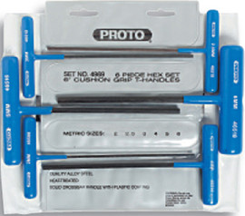 Proto T-Handle Set , Metric, 2 - 6mm, 6 pc