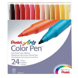 Pentel Color Pen Marker Set, 24 pc