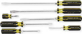 Stanley 100 Plus Screwdriver Set - 7-Piece Straight Slot Round Shank