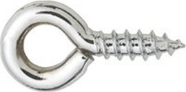 Hindley Zinc Plated Screw Eyes - 1-1/8" Overall Length - Box/100