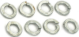 Steel Lock Washers (Split Washers), 3/8" BS - .141"W x .094"D, Box/100