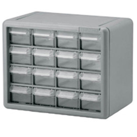 Akro-Mils Hardware Storage Cabinets - 16 Drawer, Polystyrene