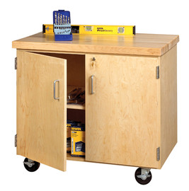 Diversified Woodcrafts Mobile Storage Cabinet - 1-1/4" Chemguard Top 36"W x 24"D x 33"H