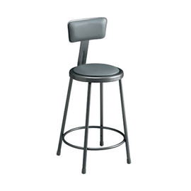 KI Steel Stool - 30" High - Azure Gray - Backrest Stool