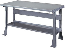 Montisa  Open Base Bench - Astro Gray - Top Size 2-1/4"  x 8' x 36"