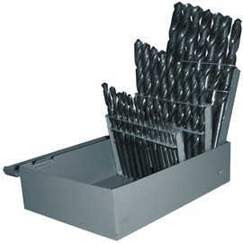 Alfa Reduced Shank High Speed Drill Bit Set - 29 Pieces 1/16" - 1/2" x 64ths With Index