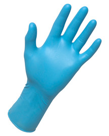 SAS Safety Blue Powder Free Nitrile Gloves, XLarge, Box/50