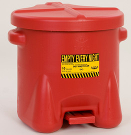 Eagle Poly Oily Waste Can, 10 Gallon