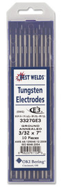 2% Ceriated Tungsten Electrodes 3/32" Dia - Box/10