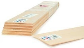 Basswood Sheets, 1/32" x 3" x 24" Long, pkg/20