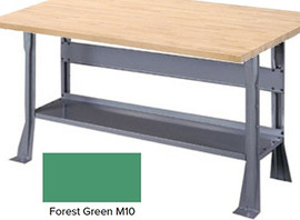 Montisa  Open Base Bench - Montisa Green - 5ft  x 30" ,1-3/4"   Maple Top