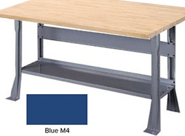 Montisa  Open Base Bench - Montisa Blue  - 6ft  x 30" ,1-3/4"   Maple Top