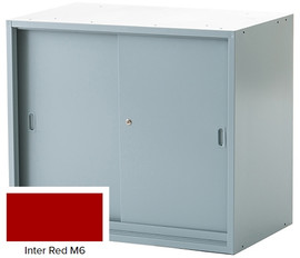 Montisa  Base Cabinet - Sliding, Lockable Door - Montisa Red - 36"W x 21"D x 31"H
