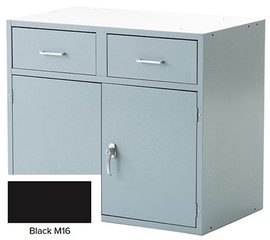 Montisa  Base Cabinet - 1 Double Door Lockable Cabinet, 2 Drawers - Black - 36"W x 21"D x 31"H OAL