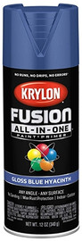 Krylon Fusion All in One Spray Paint, Gloss, Blue Hyacinth, 12 oz.