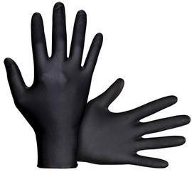 SAS Safety Raven Disposable Black Nitrile Gloves, Xlarge, Box/50