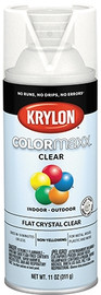 Krylon COLORmaxx Crystal Clear Acrylic, Flat Acrylic, 11 oz.