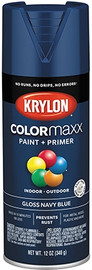 Krylon COLORmaxx Spray Paint, Gloss Finish, Navy Blue, 12 oz.