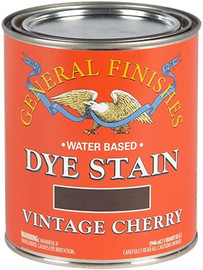 General Finishes Water Based Dye Stain, Vintage Cherry, Quart