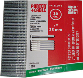 Porter Cable 16 Gauge Straight Finish Nails, 2",  Box/1000