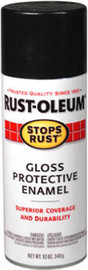 Rust-Oleum Enamel Spray Paint, 12 oz. Aerosol - Flat Black
