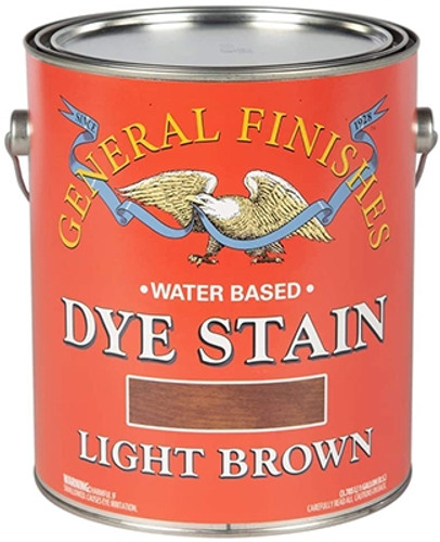 General Finishes Water Based Dye Stain, Light Brown, Gallon