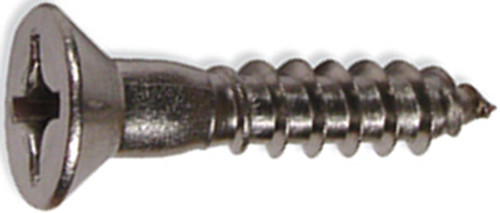Phillips Flat Head Steel Screws, 1-1/4" x 10, Box/100