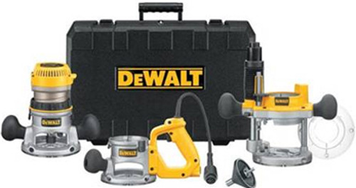 DeWalt 2-1/4 HP Three Base Router Kit - VS/8,000-24,000 RPM w/FixedBase