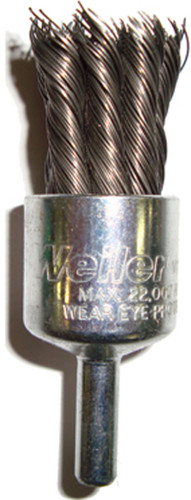 Weiler End Brush - 3/4" Dia Hollow End/.014 Wire - For Polishing