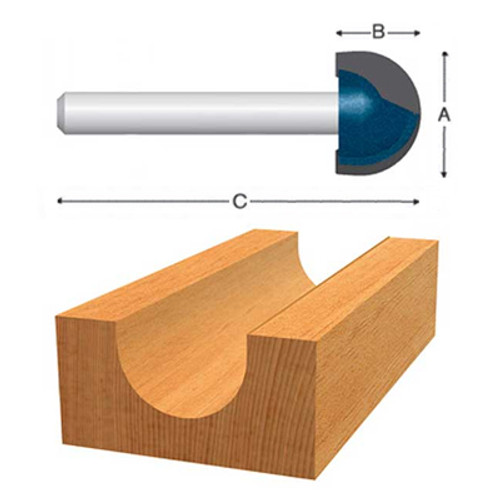 Bosch Core Box Bit - 5/8" Dia, 1/4" Shank