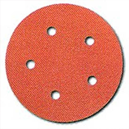 Porter Cable Abrasive Paper, 80 Grit Sanding Disc, Hook & Loop Backed, 5" Dia, 5 Hole, pkg/25