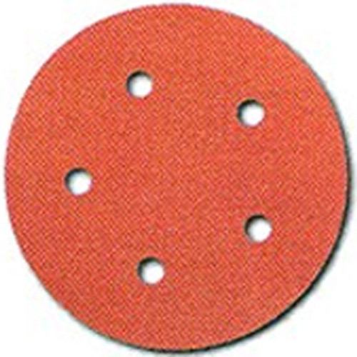 Porter Cable Abrasive Paper, 100 Grit Sanding Disc, Hook & Loop Backed, 5" Dia, 5 Hole, pkg/25