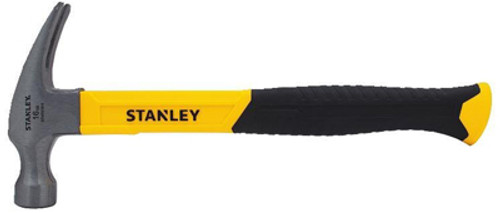 Stanley Fiberglass Hammer, Cushion Grip, 13-1/4"L, 16 oz. Ripping Claw