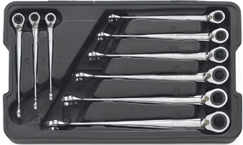 Gearwrench X-Beam Ratcheting Fractional Wrench Set - 9pc