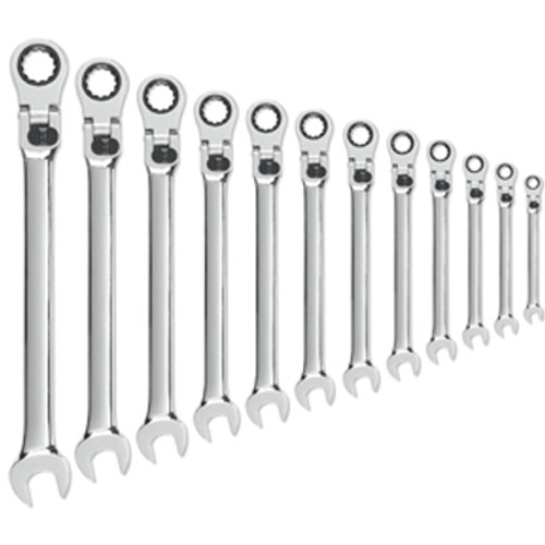 Gearwrench XL Locking Flex Combination Ratcheting Metric Wrench Set - 12pc