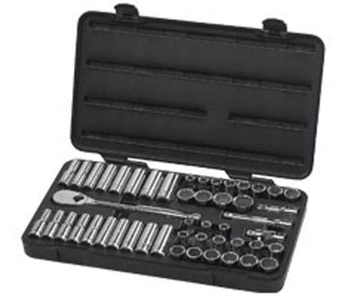 Gearwrench 1/2" Drive Fractional and Metric Socket Set - 49 Pieces, 12 Pt