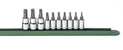 Gearwrench 1/4" and 3/8" Drive Internal Torx Bit Socket Set - 10 Pieces