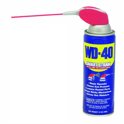 WD-40 Lubricant, Smart Straw Aerosol, 12 oz.