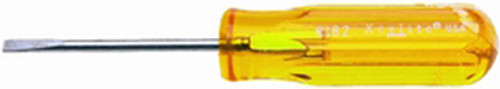 Xcelite Round Shank Standard Tip Screwdriver, 1/8" Tip, 2" Blade, 4-5/8" Overall Length