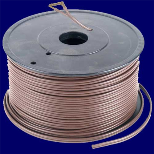 Plastic Parallel Lamp Cord, 18 AWG, Brown, 100ft Spool