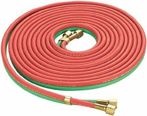 Twin Welding Hose with Fittings - 1/4" x 25ft  W/F