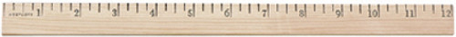 Wescott Office Desk Ruler - 12" Maple/Metal Edge