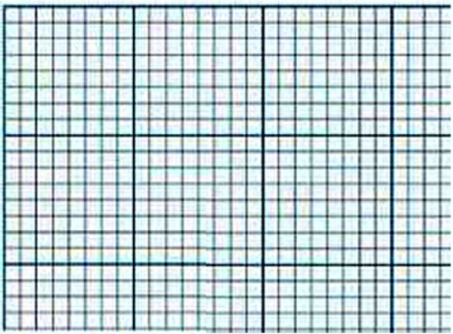 Pacific Arc Cross Section Drawing Paper, 17" x 22", Grid Size X4, pkg/100