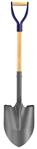 Bon Tool Shovel - Round Point - 8-3/4" X 12" - 27" D Wood and Metal Handle