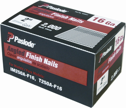 Paslode 16 Gauge Angle Finish Nails, Smooth Shank, 2", Box/2000