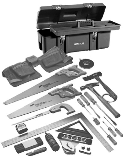 Marshalltown Framing Carpenter Hand Tool Kit - 25 pc with Toolbox