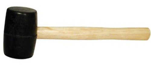 Great Neck Rubber Mallet, Wood Handle, 16 oz. Head