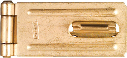 The Hillman Group Steel Hasp and Staple - Brass, 1-1/2" x 3"