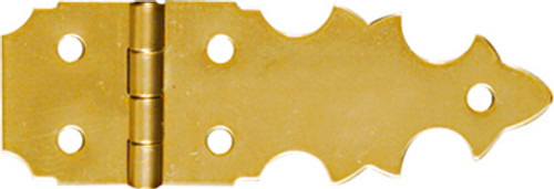 The Hillman Group Polished Brass Ornamental Hinge - 5/8" x 1-7/8" - pkg/2