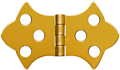 The Hillman Group Polished Brass Ornamental Hinge - 1-5/16" x 2-1/4" - pkg/2